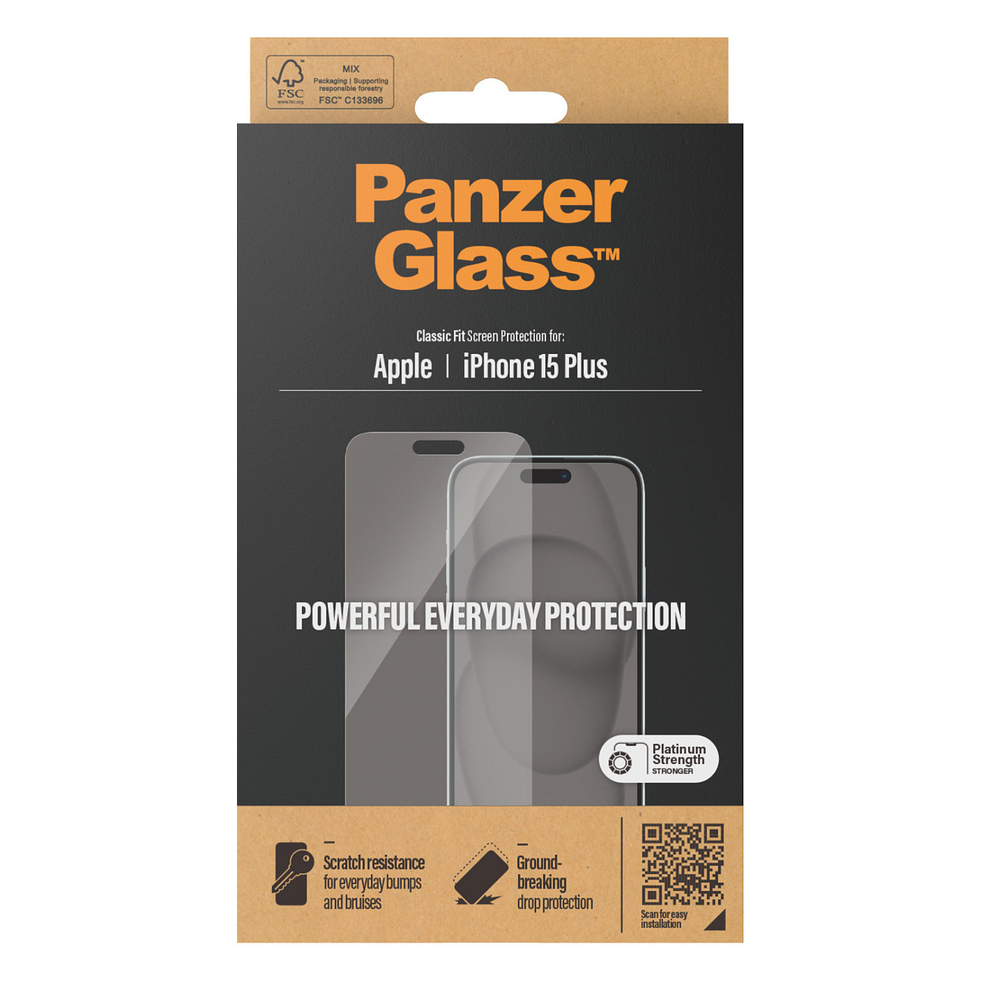 Aksesorë për telefon PanzerGlass / Screen Protector / iPhone 15 Plus / Classic Fit - 3