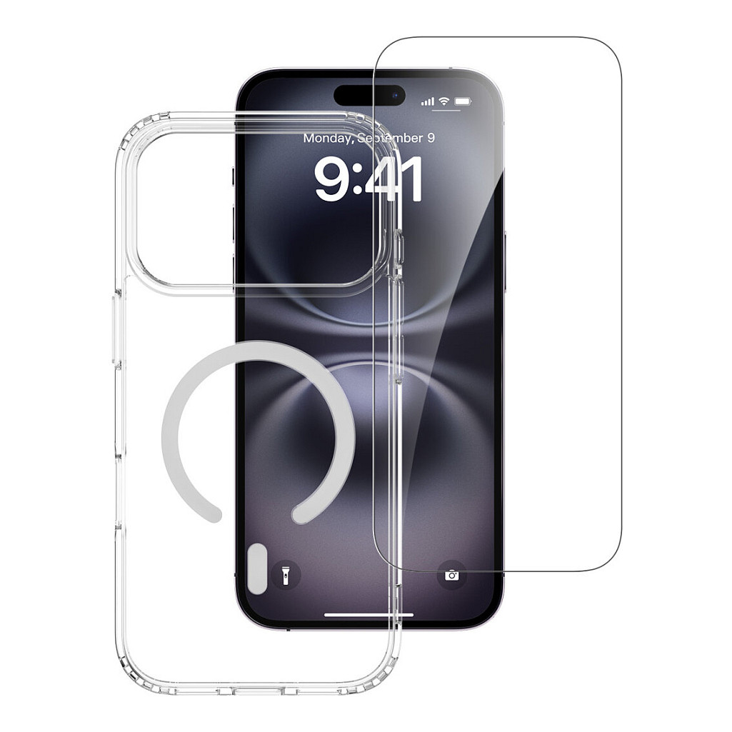 Aksesorë për telefon 4smarts 360° Premium Protection Set / MagSafe / iPhone 17 Pro Max / 9H - Transparente