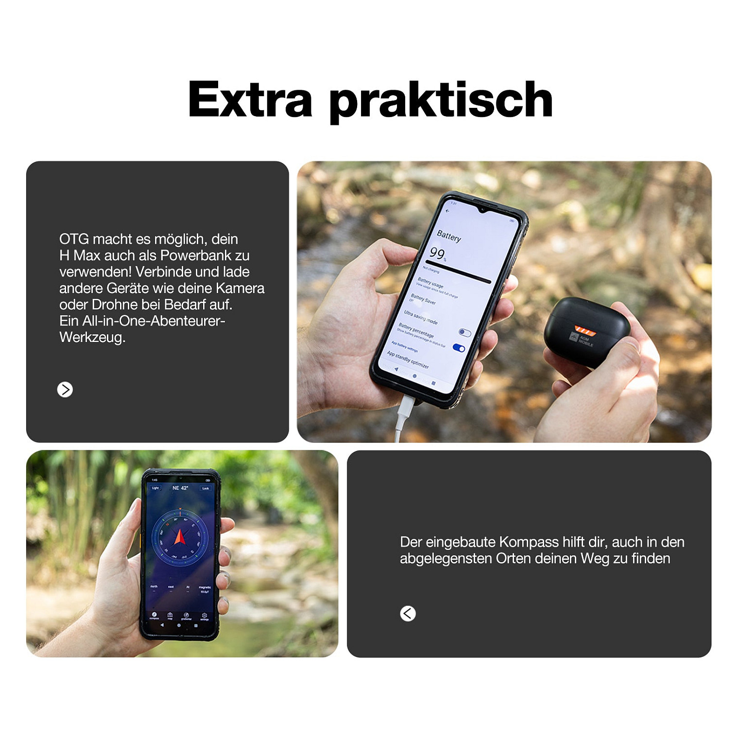 AGM Mobile H MAX Outdoor Rugged Smartphone 4GB / 128GB 4G black - 3