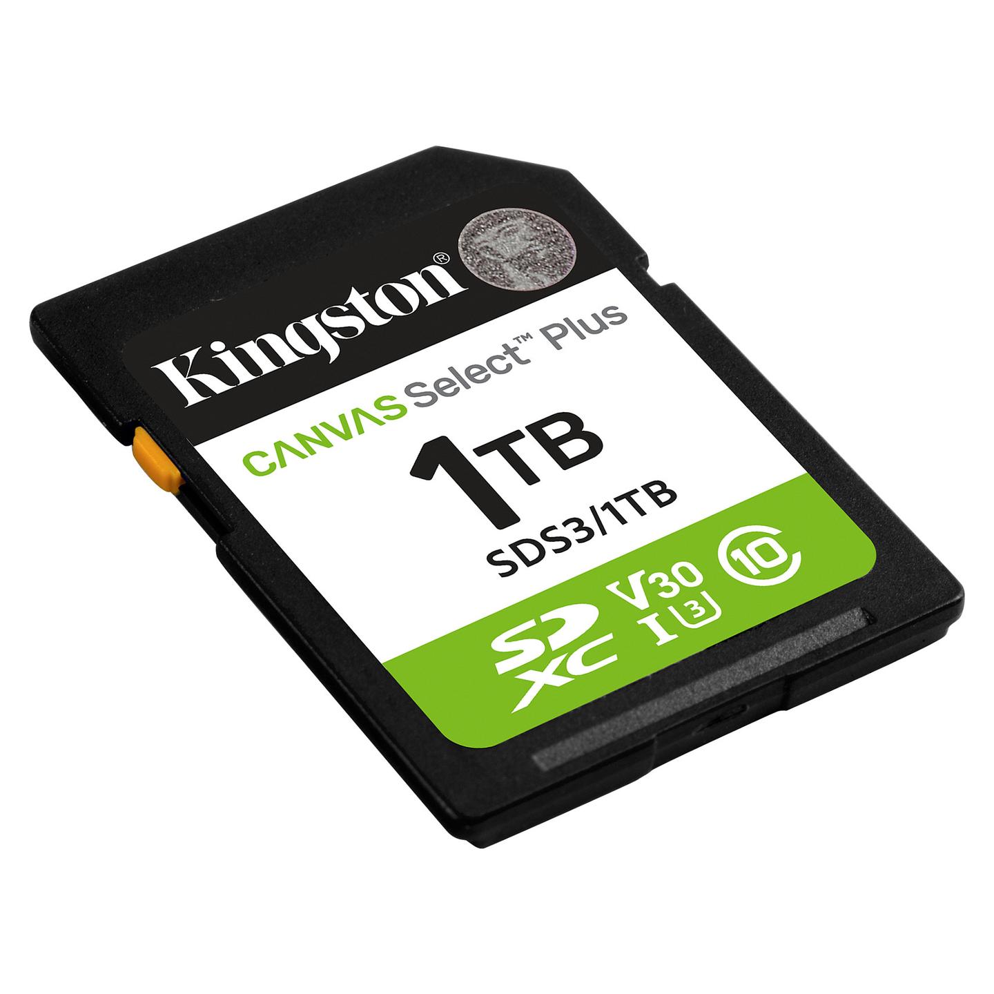 Kartë Memorie Kingston Canvas Select Plus Gen3 / 1TB / SDXC / UHS-I / Class 10 / U3 / V30 / deri 150MB/s Lexim / 32 × 24 × 2.1mm - Gjelbër/Zezë - 2