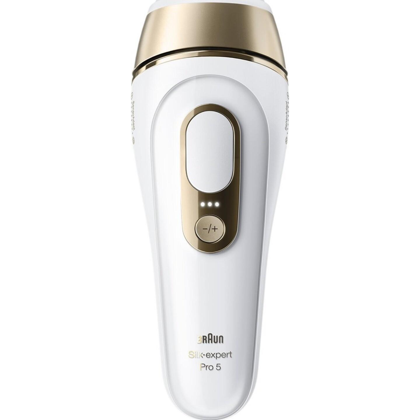 Makinë Depilimi Braun Silk·expert Pro 5 PL5221, IPL, 400000 Impulse, 10 Nivele, SkinProtect - Bardhë, Ari