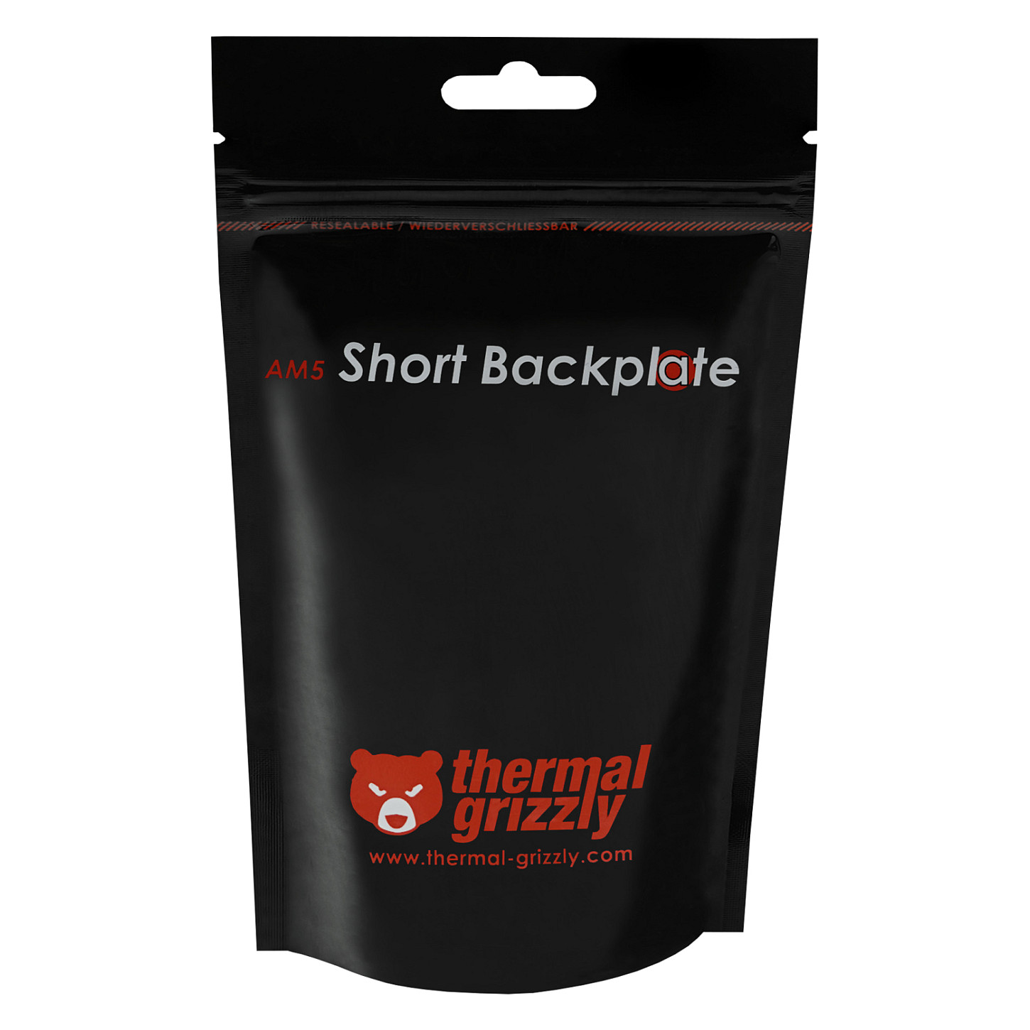 Aksesor për Ftohës Thermal Grizzly AM5 Short Backplate / AMD AM5 / 68×65×3mm / Për Montim CPU – Zezë - 5