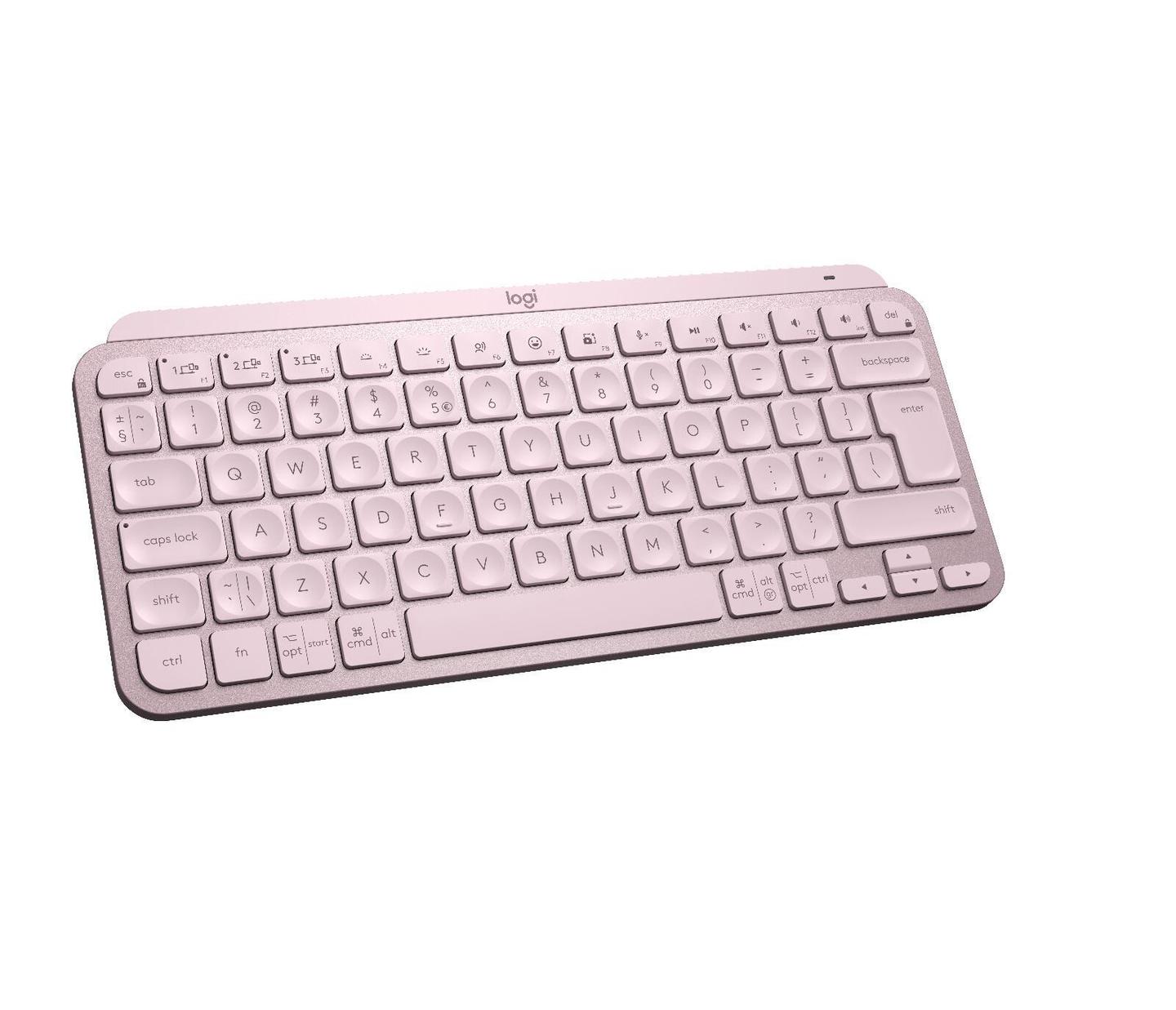 Tastierë Pa kabllo Logitech MX Keys Mini / 920-010500 / QWERTY US International / Bluetooth / Backlit / USB-C – Rozë - 2