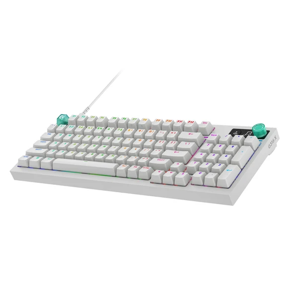Tastierë Gaming Logitech G316 X 98 / Wired / Mekanike / 98% / Hot-Swappable / LIGHTSYNC RGB / QWERTY / USB-C – Bardhë