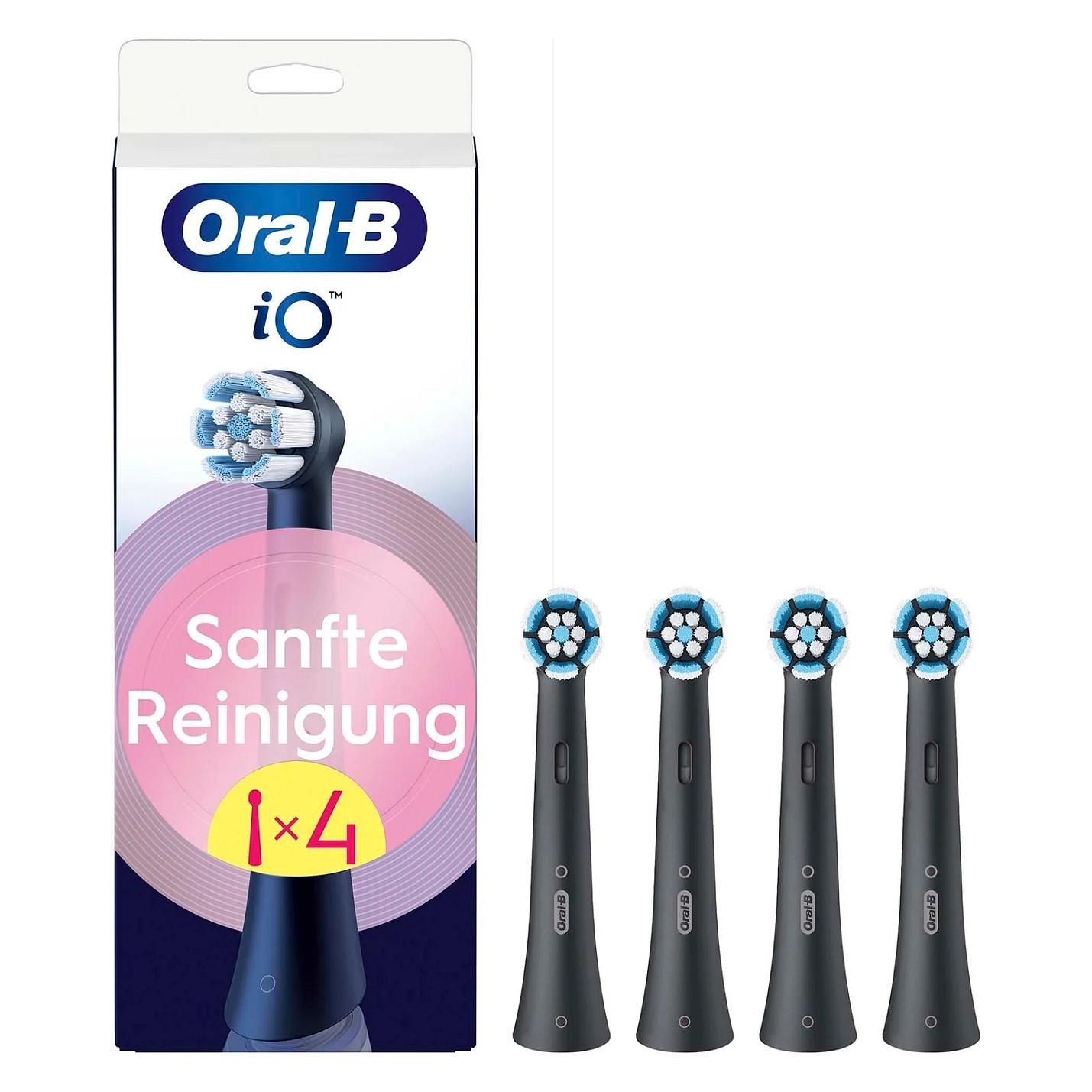 Koka zëvendësuese Oral-B iO Gentle Care, 4 copë - Zezë
