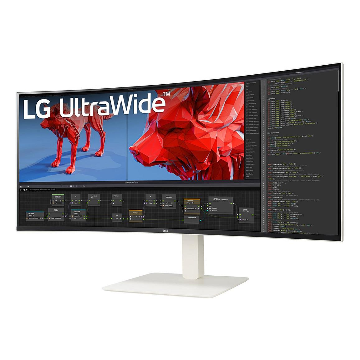 Monitor LG 38BR85QC-W, 38", UltraWide WQHD+ Nano IPS, Curved, 144Hz, 1ms, HDMI + DisplayPort + USB-C - Bardhë - 2