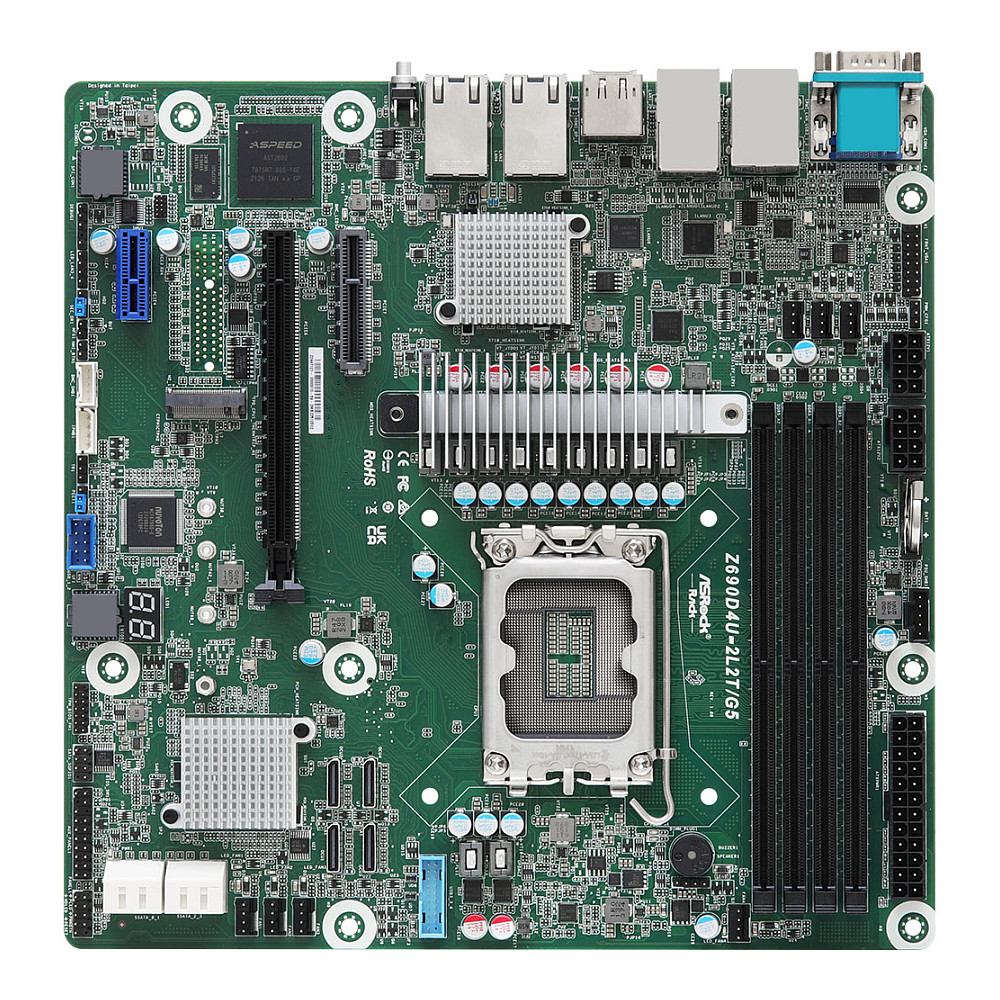Pllakë Amë MB Server ASRock Mainboard Z690D4U-2L2T/G5 micro-ATX Sockel 1700 DDR5-only Single - 1