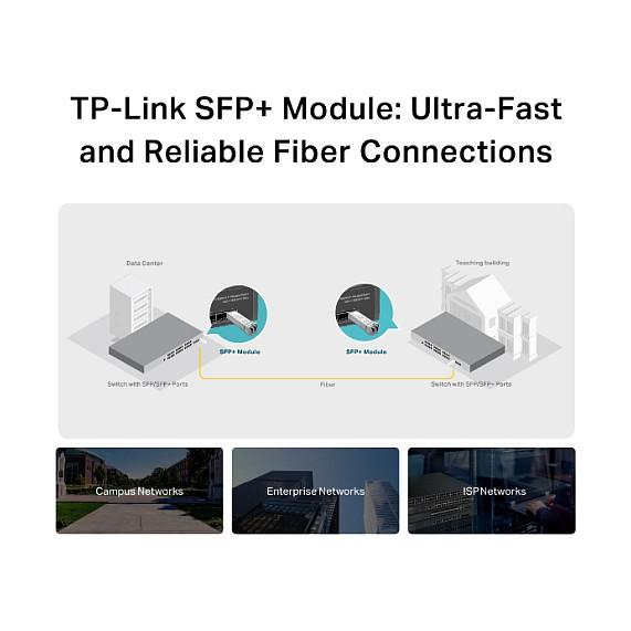 Transceiver SFP+ TP-Link Omada SM5110-LR, 10Gbps, Single-Mode, LC Duplex, 1310nm, deri në 10km - Hiri - 8