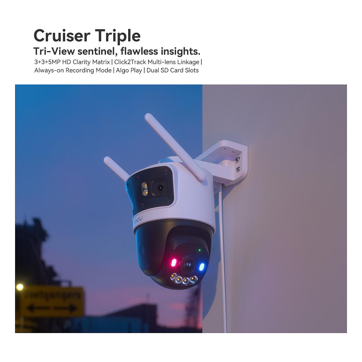 Kamerë Sigurie IP CCTV Imou Cruiser Triple, 11MP, 3.6mm + 6mm, Wi-Fi 6, PT, Night Vision 30m - Bardhë - 6