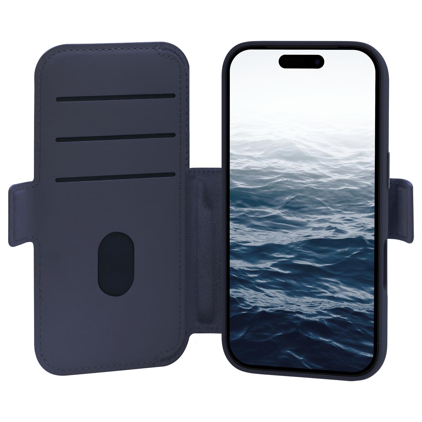 Case për Telefon dbramante1928 Lynge MS ICON, iPhone 17 Pro, MagSafe, Portofol, 3 Ndarje për Karta - Blu e Errët - 6