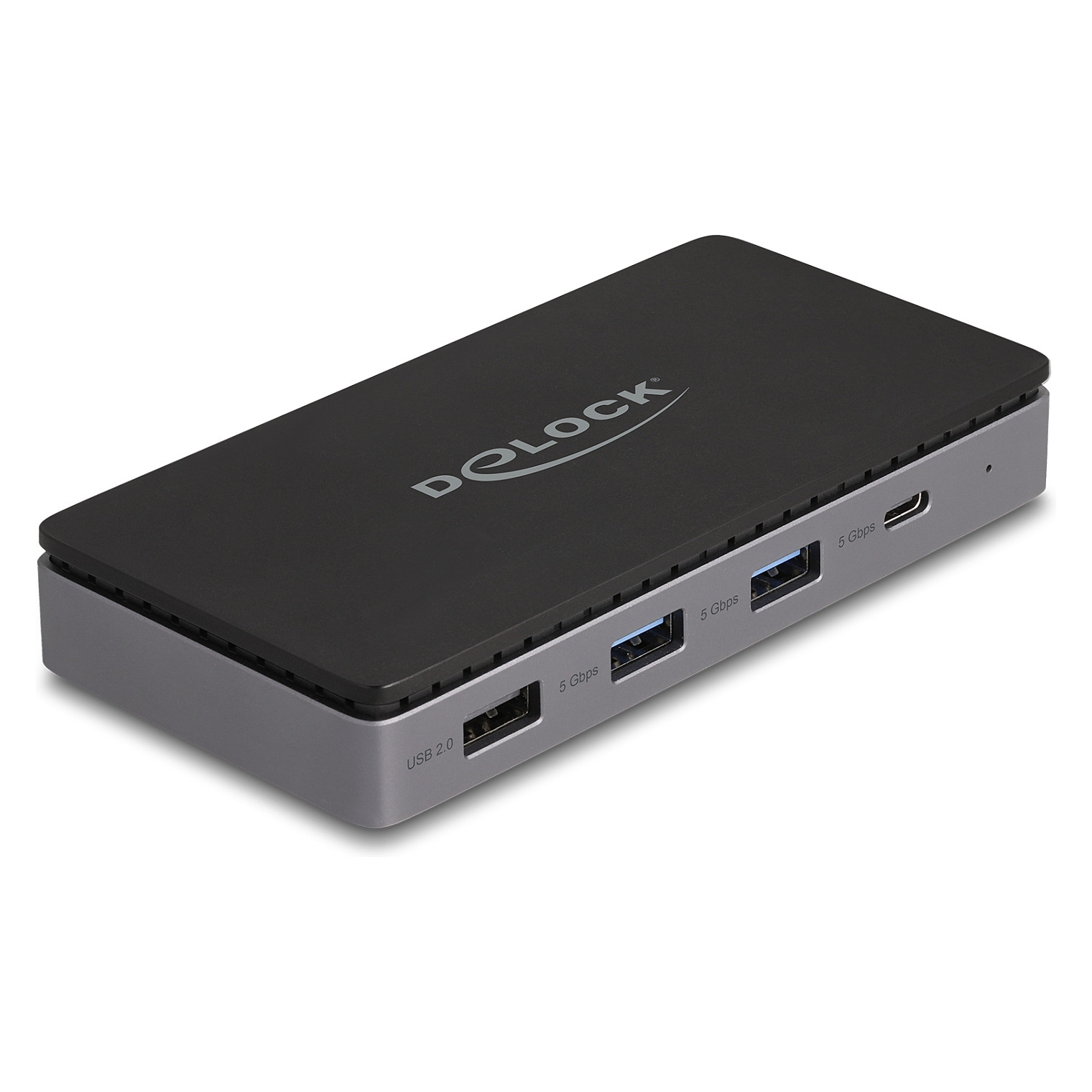 Docking Station DeLOCK / 4K / 2xHDMI / 1xUSB 2.0 / 2xUSB-A / 2xUSB-C / LAN - Zezë / Gri - 1