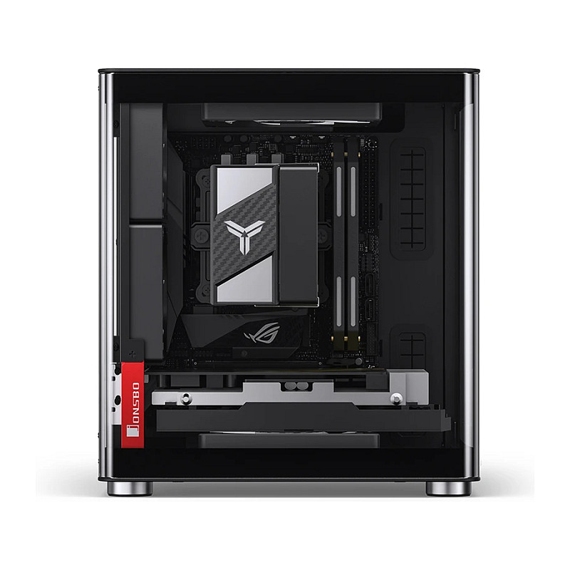 Kasë PC JONSBO TK-0 / Mini Tower / Mini-ITX / Tempered Glass / Wood - Zezë - 17