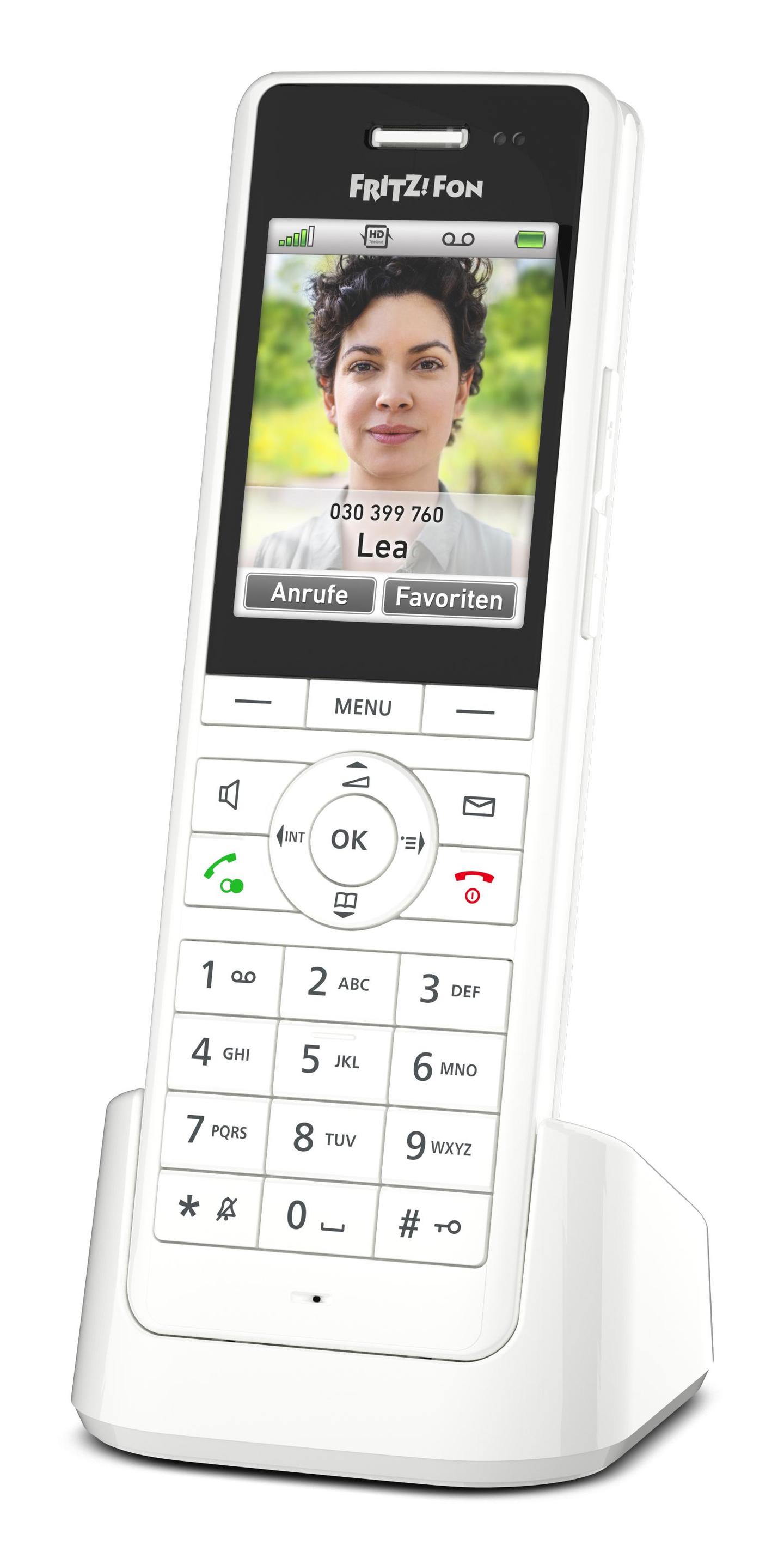 Telefon i thjeshtë AVM FRITZ!Fon X6 / Cordless Handset / DECT – Bardhë - 1