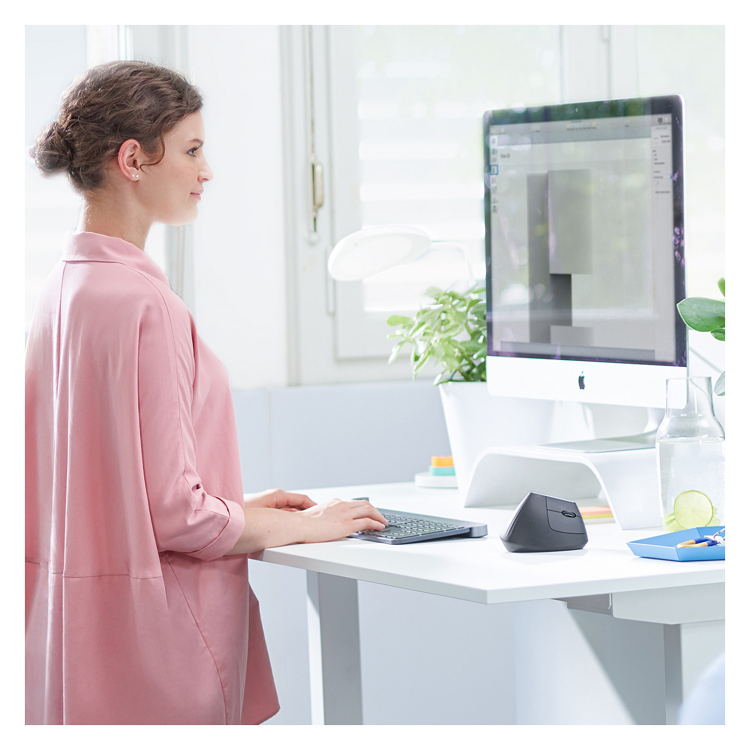 Maus pa Kabllo Logitech MX Vertical ergonomich / 4000 DPI / Right-hand / Wireless / Gri - 7