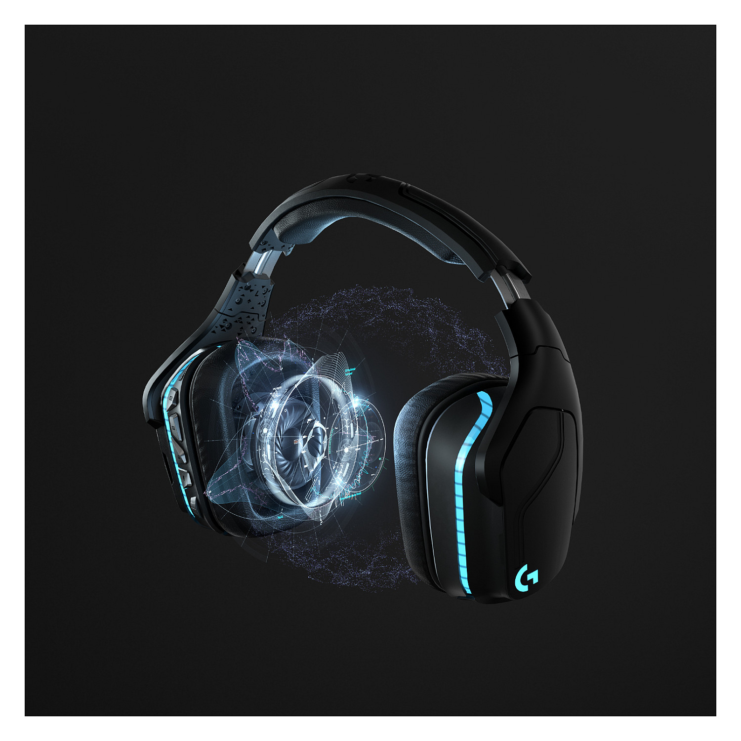 Kufje Gaming Logitech G935/ 7.1 Surround Sound/ Microphone/ Wireless/ PC / PS4/ Xbox/ Të zeza - 4