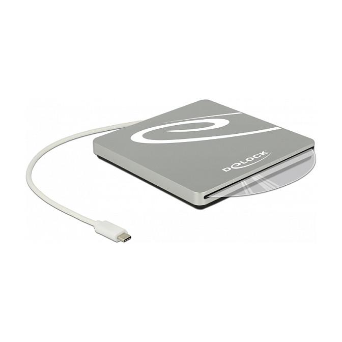 Kuti e jashtme për lexues optik DeLOCK 42605, Slim SATA 9,5–12,7 mm, USB-C, 5 Gbit/s - Argjendtë