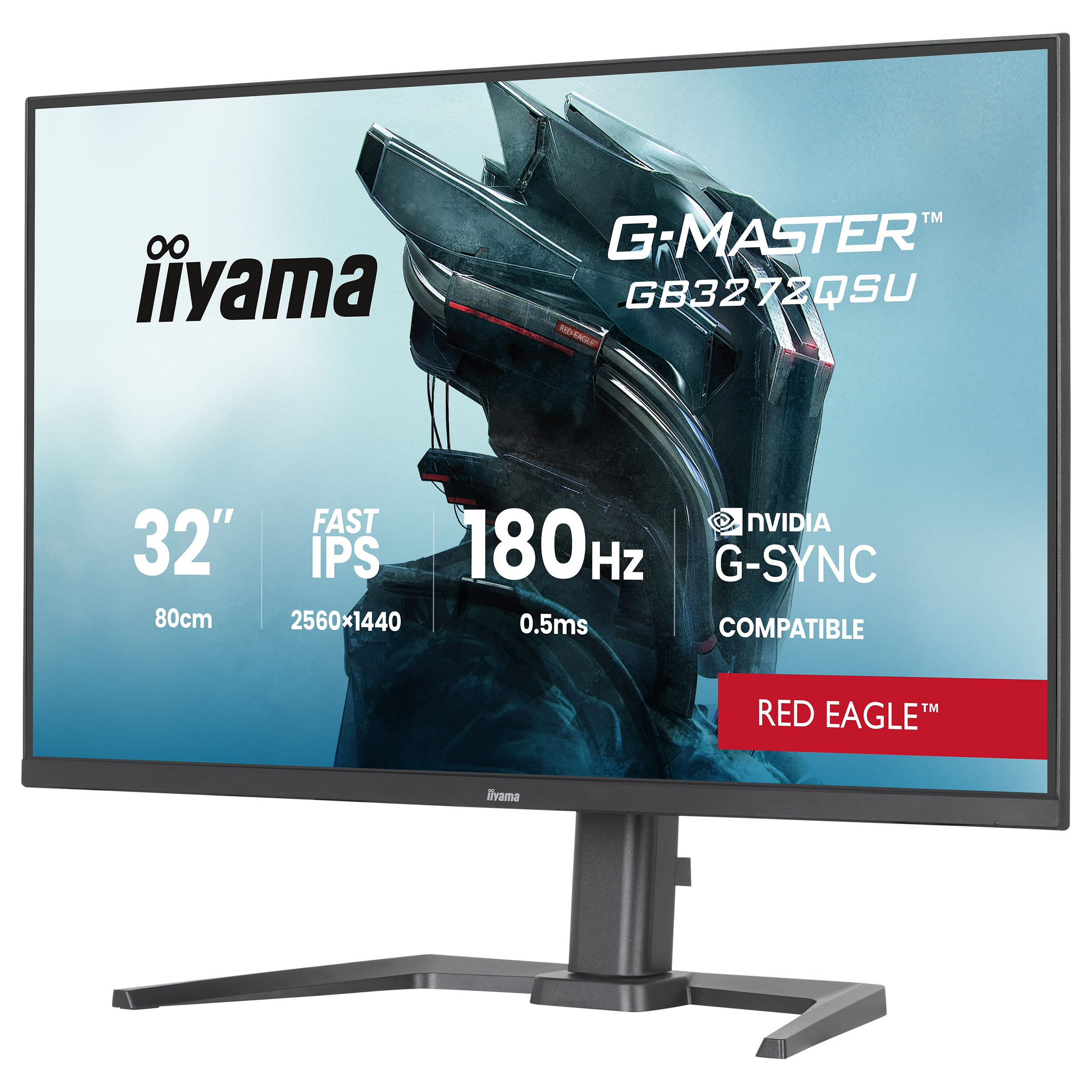Monitor Gaming  iiyama G-MASTER GB3272QSU-B1 / 31.5"/ Quad HD Fast IPS / LED / 180 Hz / 0.5 ms / HDMI+USB+DP+HDCP - Zezë - 2