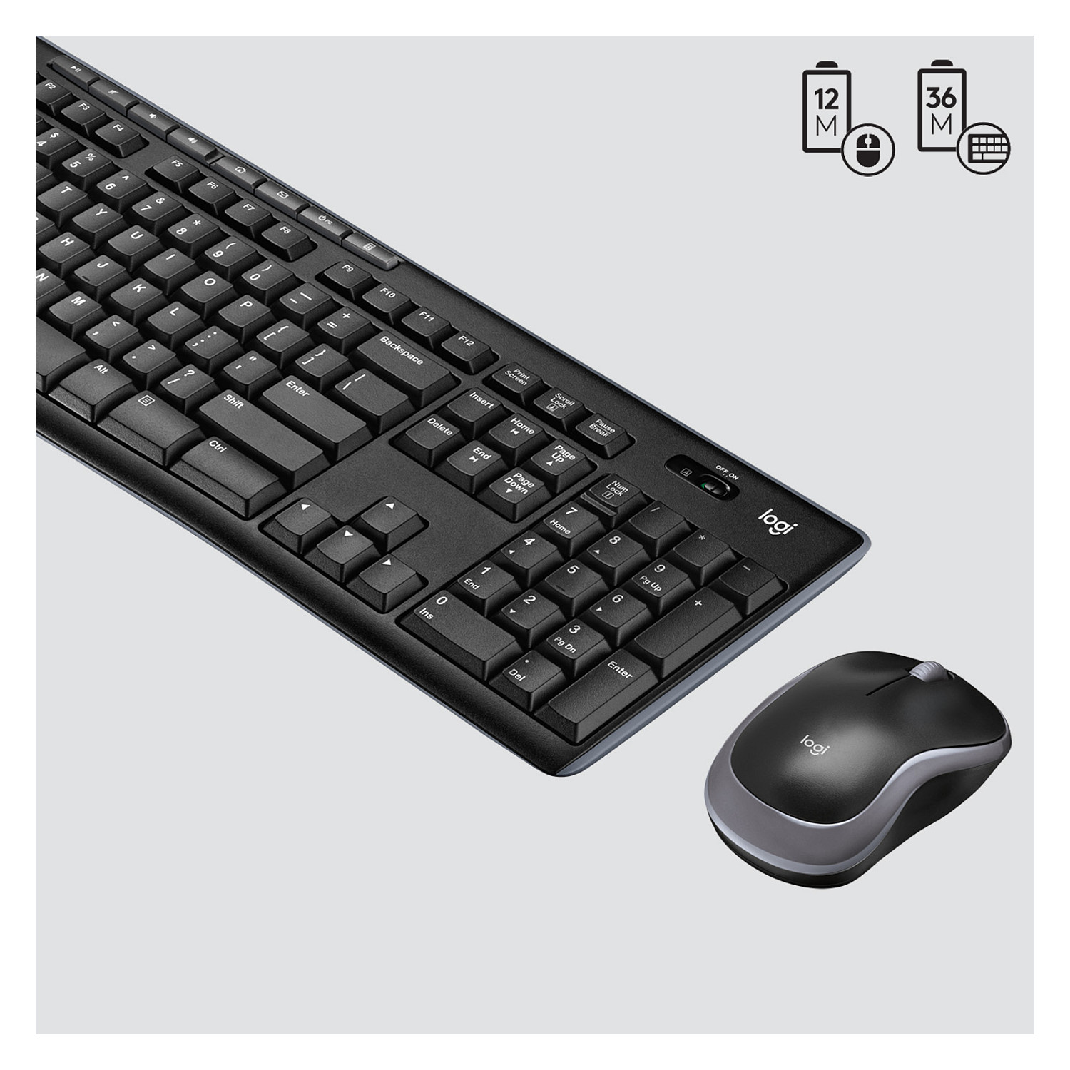 Combo (Tastierë & Maus) Logitech Wireless Combo MK270 / QWERTY / 111 Taste / RF Wireless / Full-size - Zezë - 5