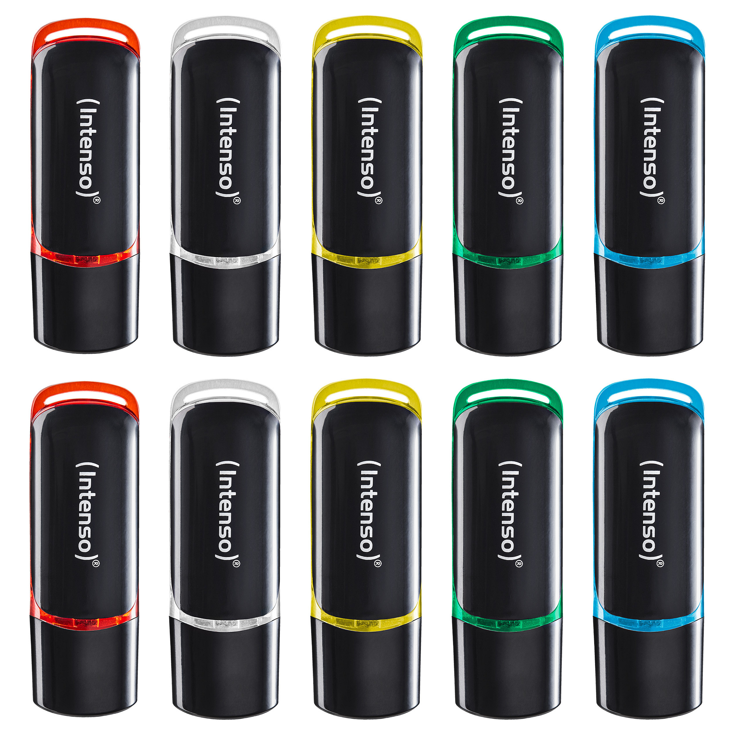 USB Flash Drive Intenso Business Line Multipack / 10 × 4GB / USB Type-A / USB 2.0 - Zezë/Kuqe - 3