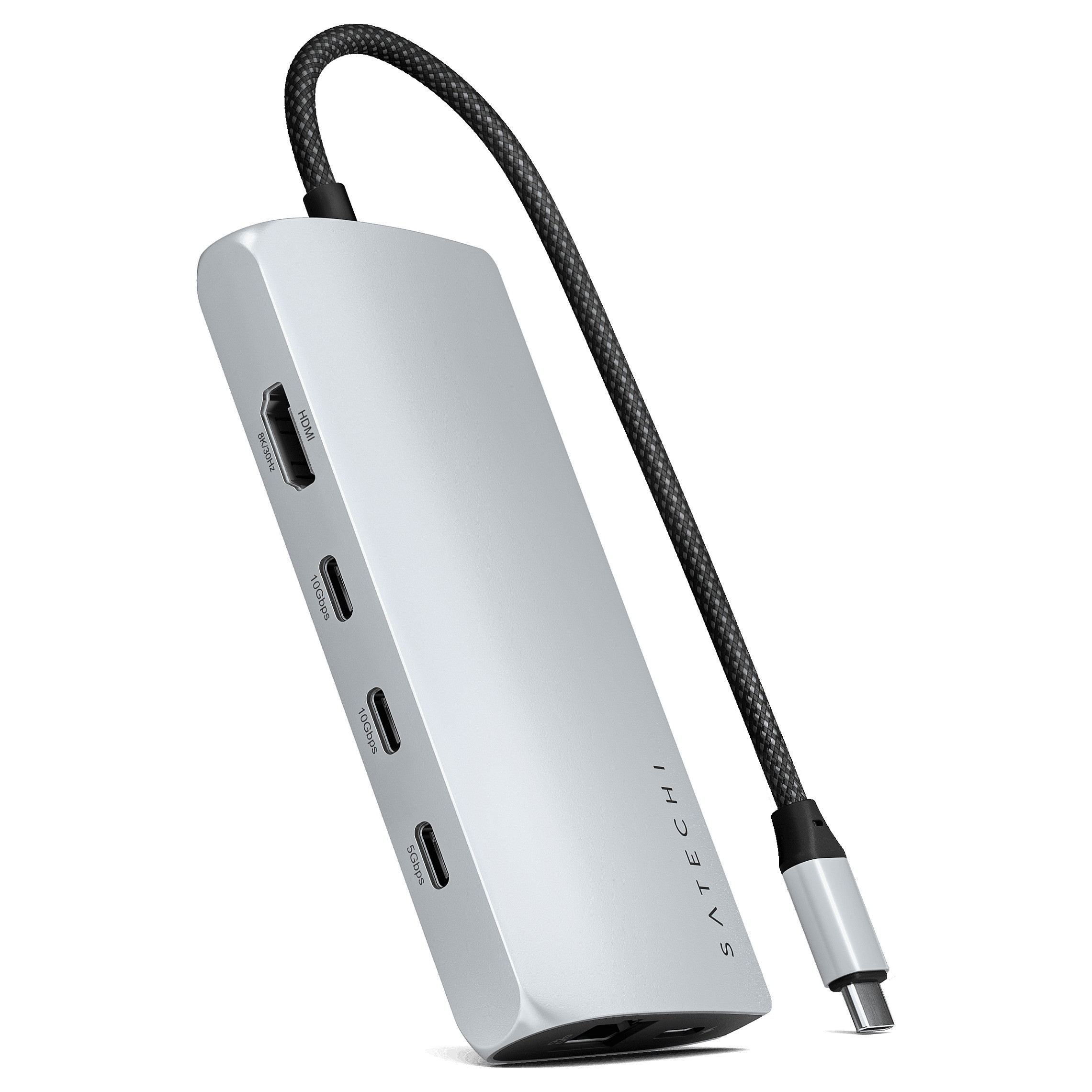 Hub Satechi ST-P8KES / 4x USB-C / 1x HDMI 8K / Ethernet / SD / 1x USB-C 85W – Argjendi