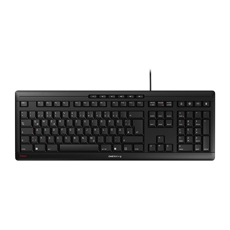 Tastierë me kabllo Cherry STREAM JK-8500 / QWERTZ - Zezë - 1