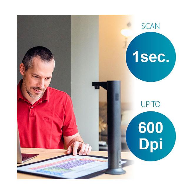 Skaner Dokumentesh I.R.I.S. IRIScan Desk 7 Business, A3, 24MP, 600dpi, USB-C - Zezë - 3