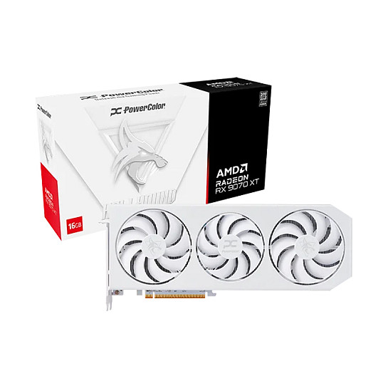 RX 9070 XT 16GB PowerColor Hellhound Spectal White OC GDDR6 3Fan - 7