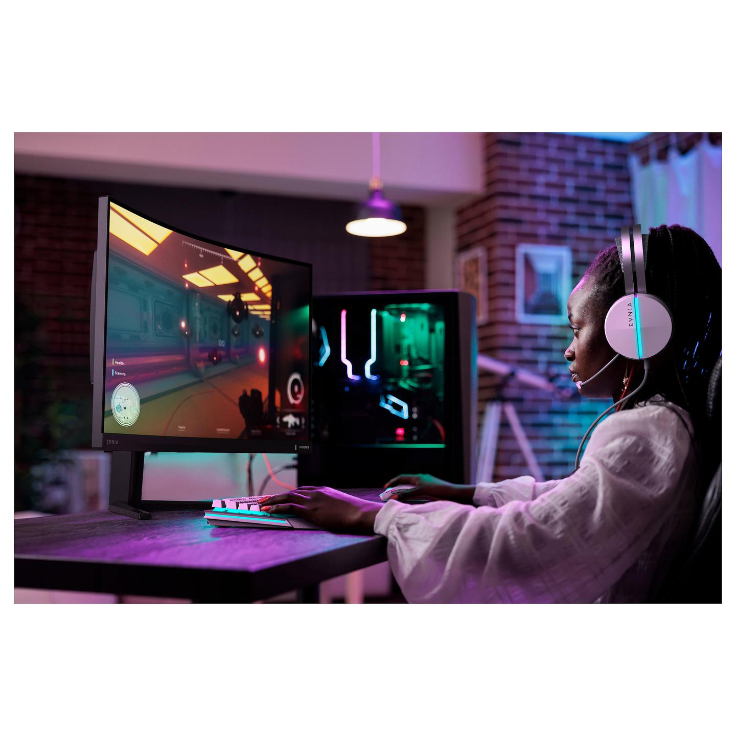 Monitor Gaming Philips Evnia 5000 32M2C5500W/00, 31.5", QHD VA Curved, 240Hz, 1ms, HDR400, HDMI + DisplayPort - Zezë - 22