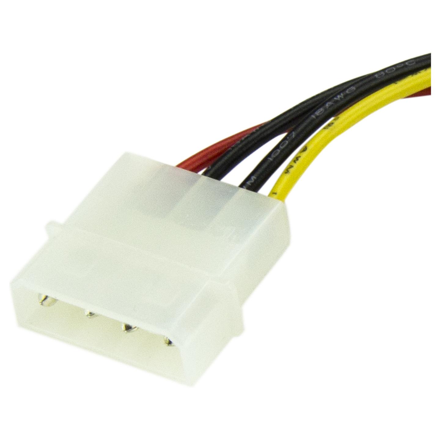 Kabllo për Furnizim me Energji StarTech.com SATAPOWADAP / Molex 4-pin - SATA 15-pin / 0.152m - Shumëngjyrësh - 2