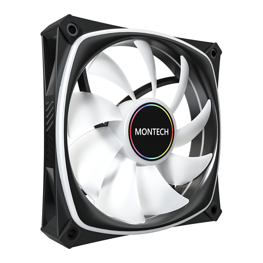 Ftohës për Kasë Montech AX120 PRO / 120mm / 600-1600 RPM / ARGB / PWM – Zezë - 2