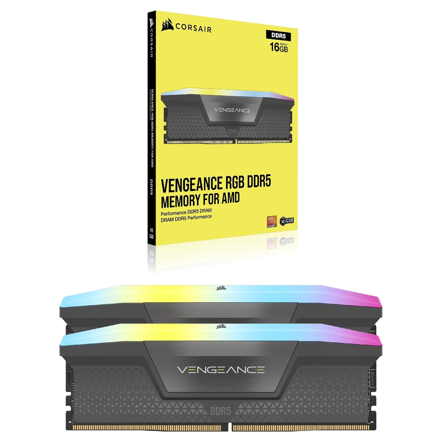RAM Memorie DDR5 Corsair Vengeance RGB / 32GB (2x16GB) / DIMM / 6000MHz / CL36 / 288-pin - Zezë - 5