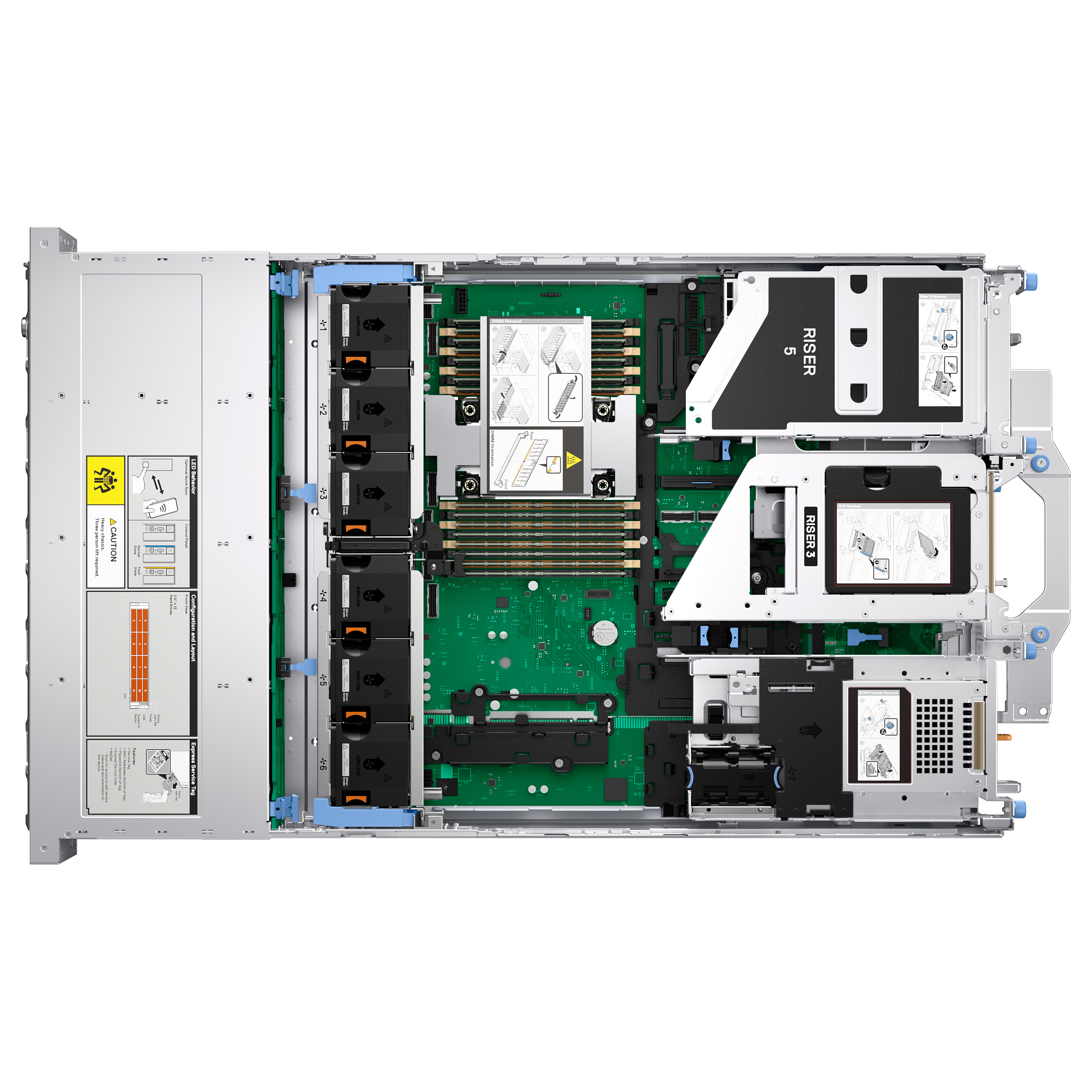 Dell PowerEdge R570 Rack Server 2U – Intel Xeon 6517P, 32GB DDR5 ECC, 2x960GB SSD SATA, Dual 1100W Redundant PSU - 5