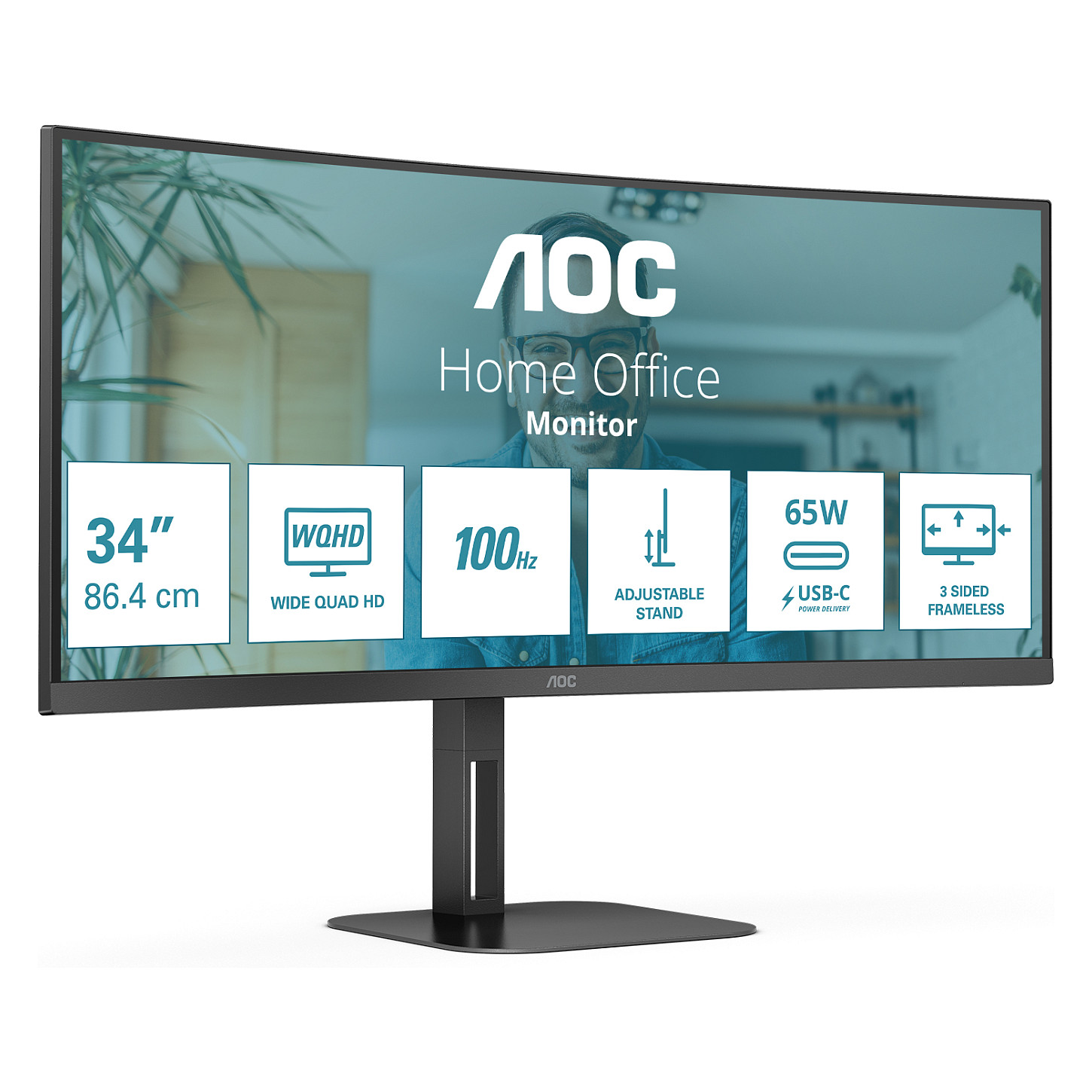 Monitor AOC CU34V5C/BK / 34 Inch / Wide Quad HD / 100Hz / 1ms / I zi - 3