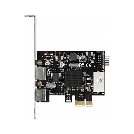 Kartë Zgjerimi Delock 90049, PCI Express x1, 2x PS/2 + 1x USB 2.0 9-Pin i Brendshëm, ASIX MCS9990, Low Profile - 3