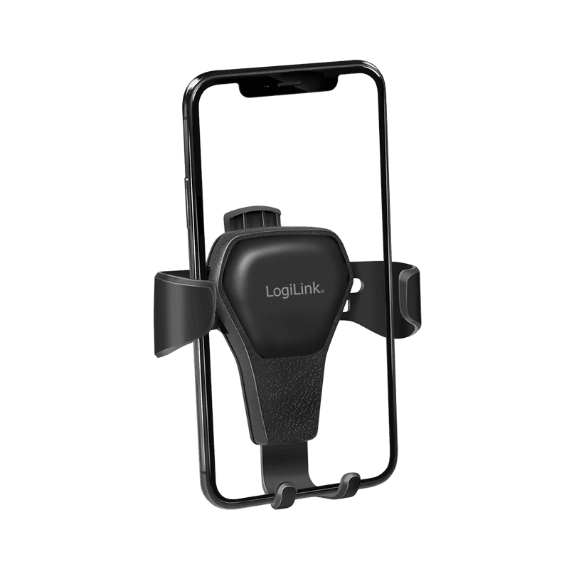 Mbajtëse telefoni për veturë LogiLink AA0164 / 4–6.5" / Për Grila Ventilimi / Gravity Lock – Zezë - 2