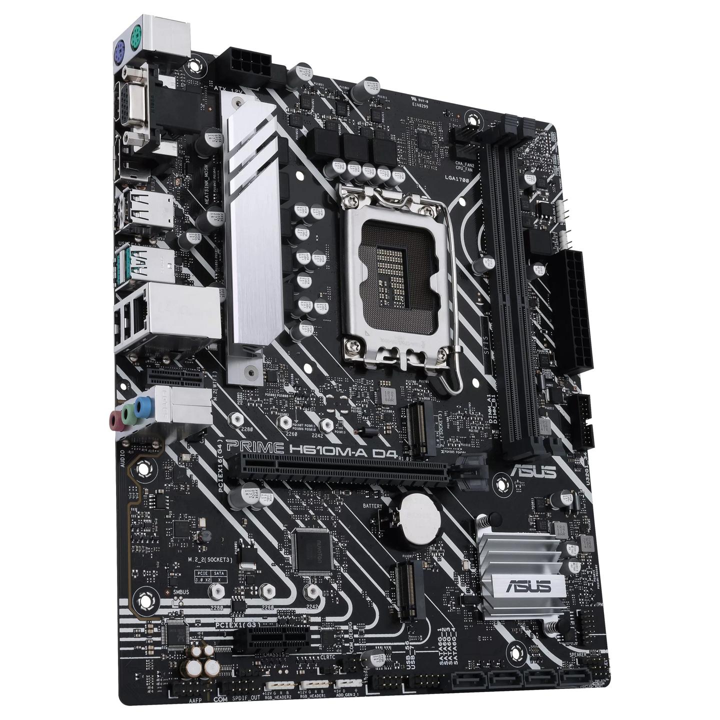 Pllakë Amë ASUS PRIME H610M-A D4-CSM / Intel LGA1700 / H610 / DDR4 / Micro ATX / Gigabit LAN - 4