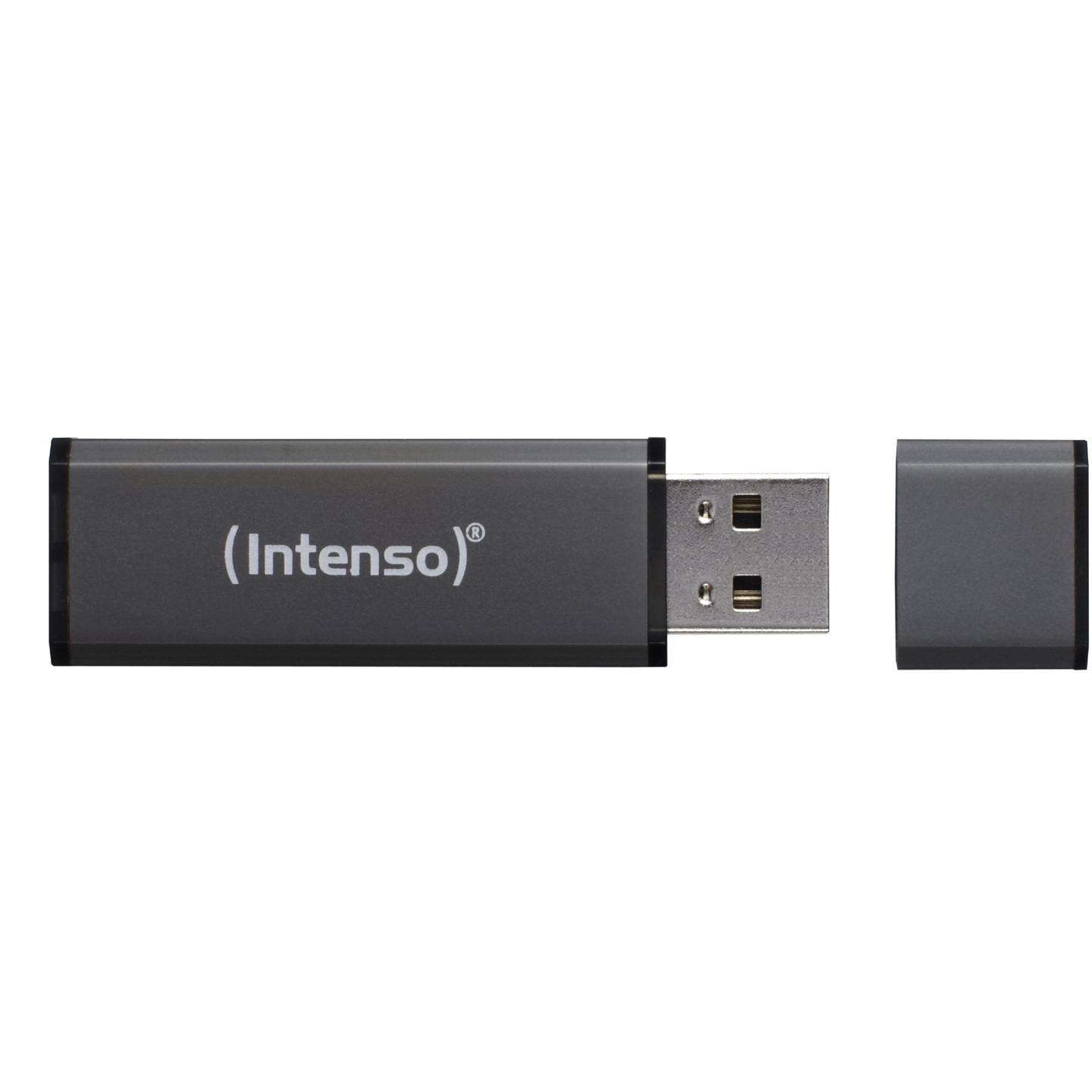 USB Flash Drive Intenso Alu Line 3521495 / 128GB / USB 2.0 / 28MB/s Read 6.5MB/s Write - Hiri