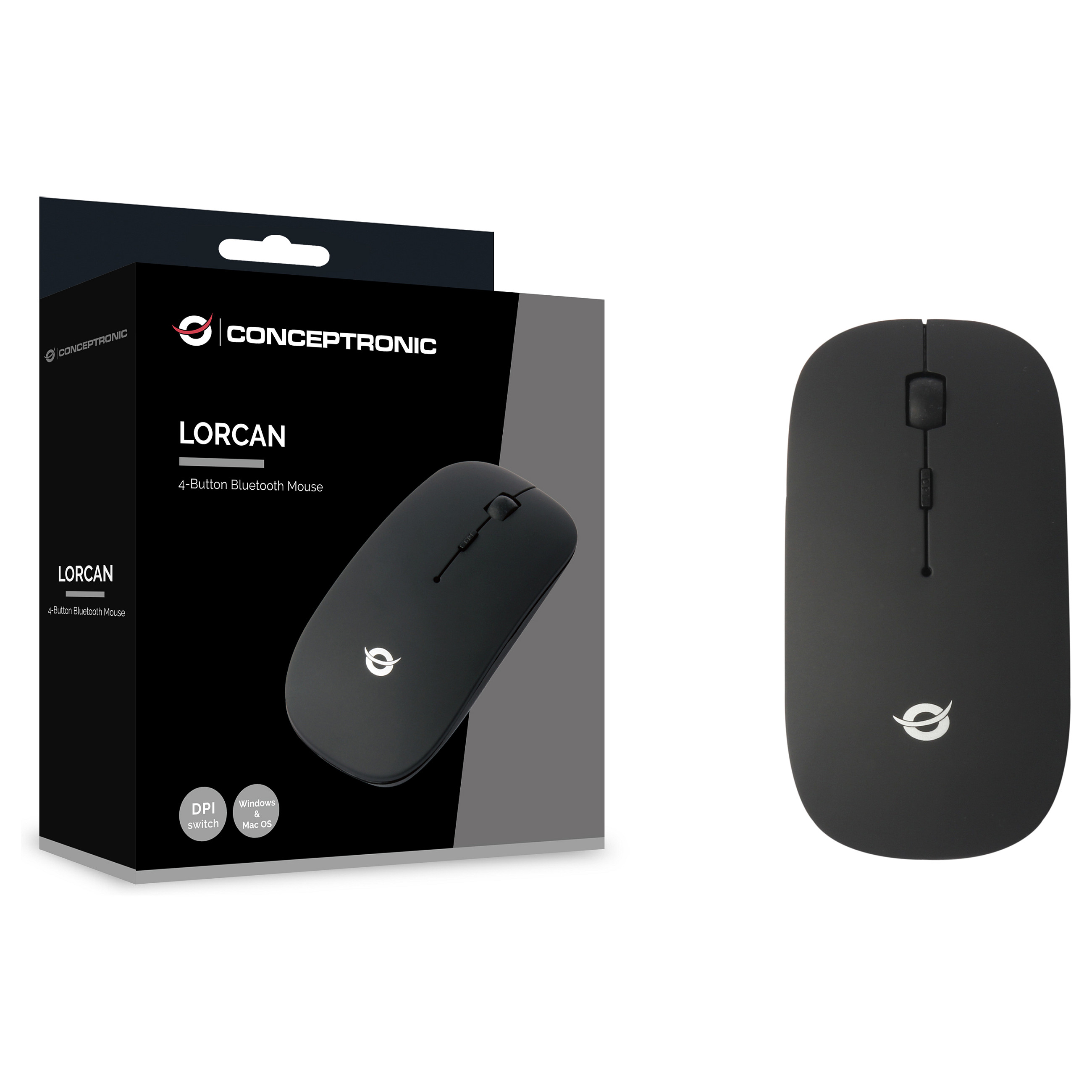 Maus pa kabllo CONCEPTRONIC LORCAN01B / 4 Buttons / Bluetooth - Zezë - 4