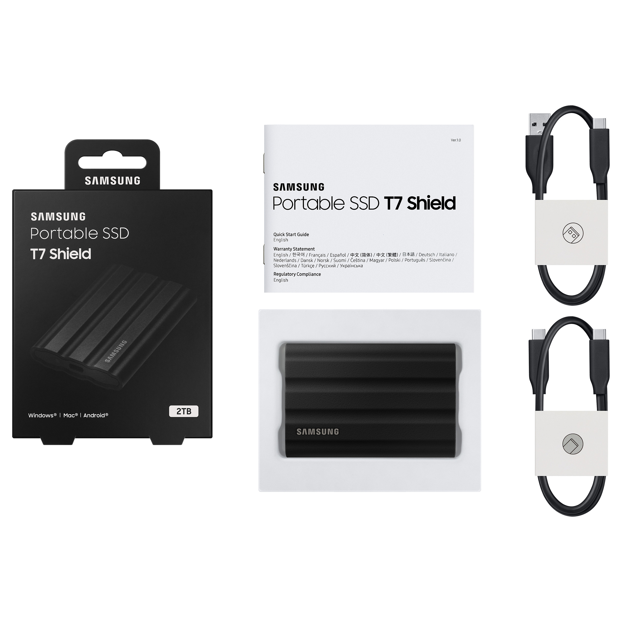 SSD e Jashtme 2TB Samsung Portable T7 Shield USB 3.2 Gen2 e zezë - 11