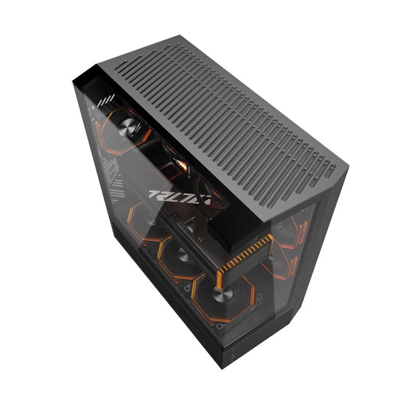 Kasë Darkflash DY460 / ATX Mid-Tower / 4x120mm ARGB / USB Type-C / Xham i Temperuar – Zezë - 5