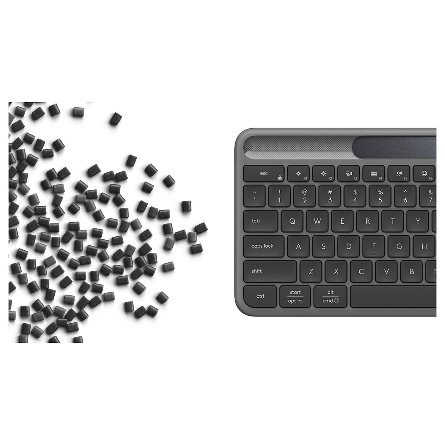 Tastierë Pa kabllo Logitech Signature Slim Solar+ K980 / 920-013756 / Paneli Diellor (Solar) / Lidhja Wireless 2.4GHz & Bluetooth / Bateri e Rinkarikueshme – Grafiti - 7