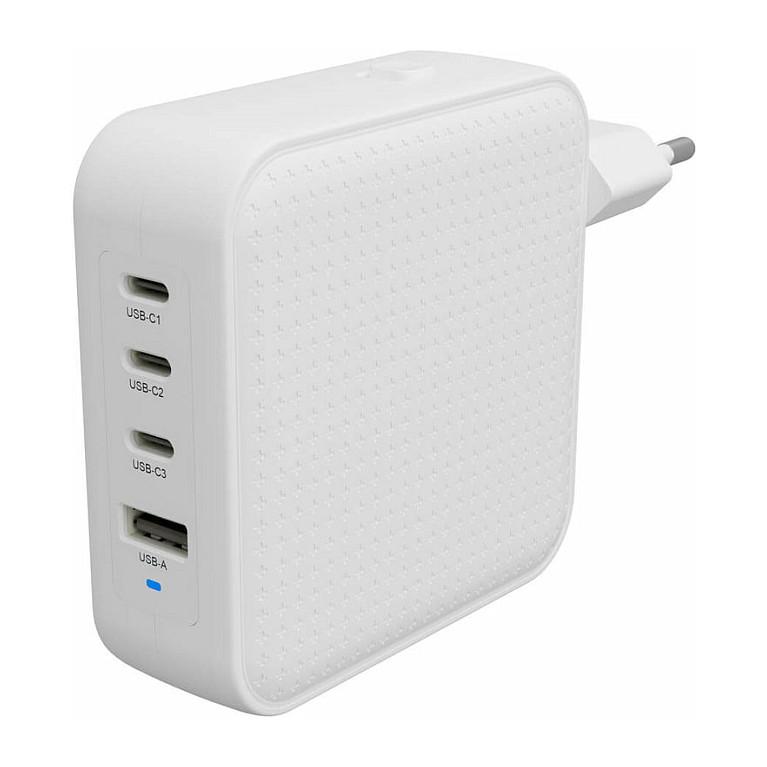 Karikues USB-C Targus HYPER HJ1002WHWWGL, 100W, 3x USB-C, 1x USB-A, GaN, Power Delivery 3.0, PPS - Bardhë - 2