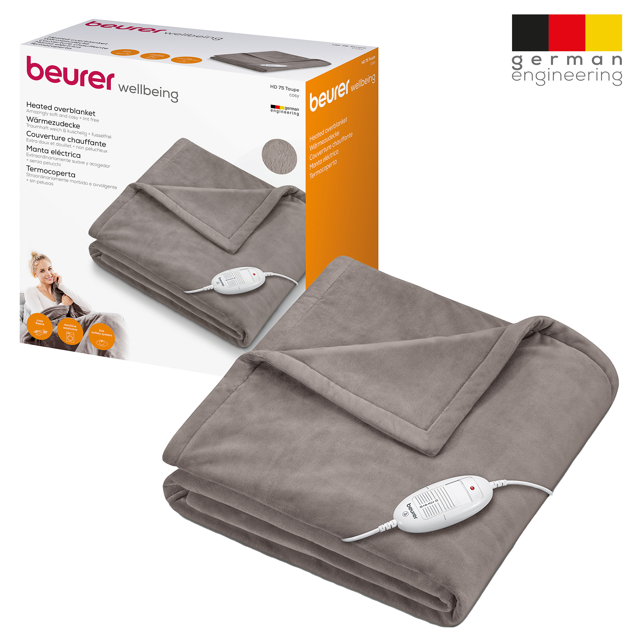 Batanije me ngrohje Beurer HD 75 / 100 W - Kafe - 2