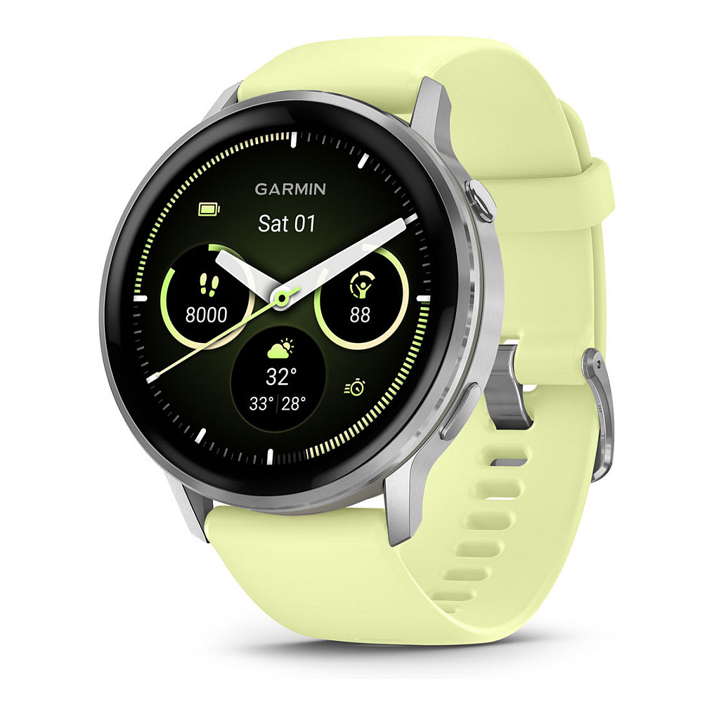 Orë e mençur Garmin Venu 4 Silikon Band / 45mm - Gri / Argjend / Verdhë - 1