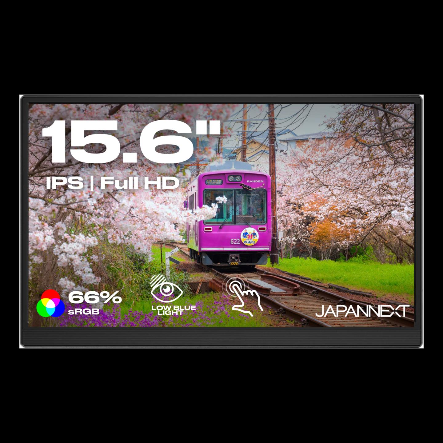 Monitor Portativ Touch JAPANNEXT JN-MD-I156F-T-LE / 15.6" / Full HD IPS / 60Hz / 30ms / USB-C+Mini HDMI - Zezë