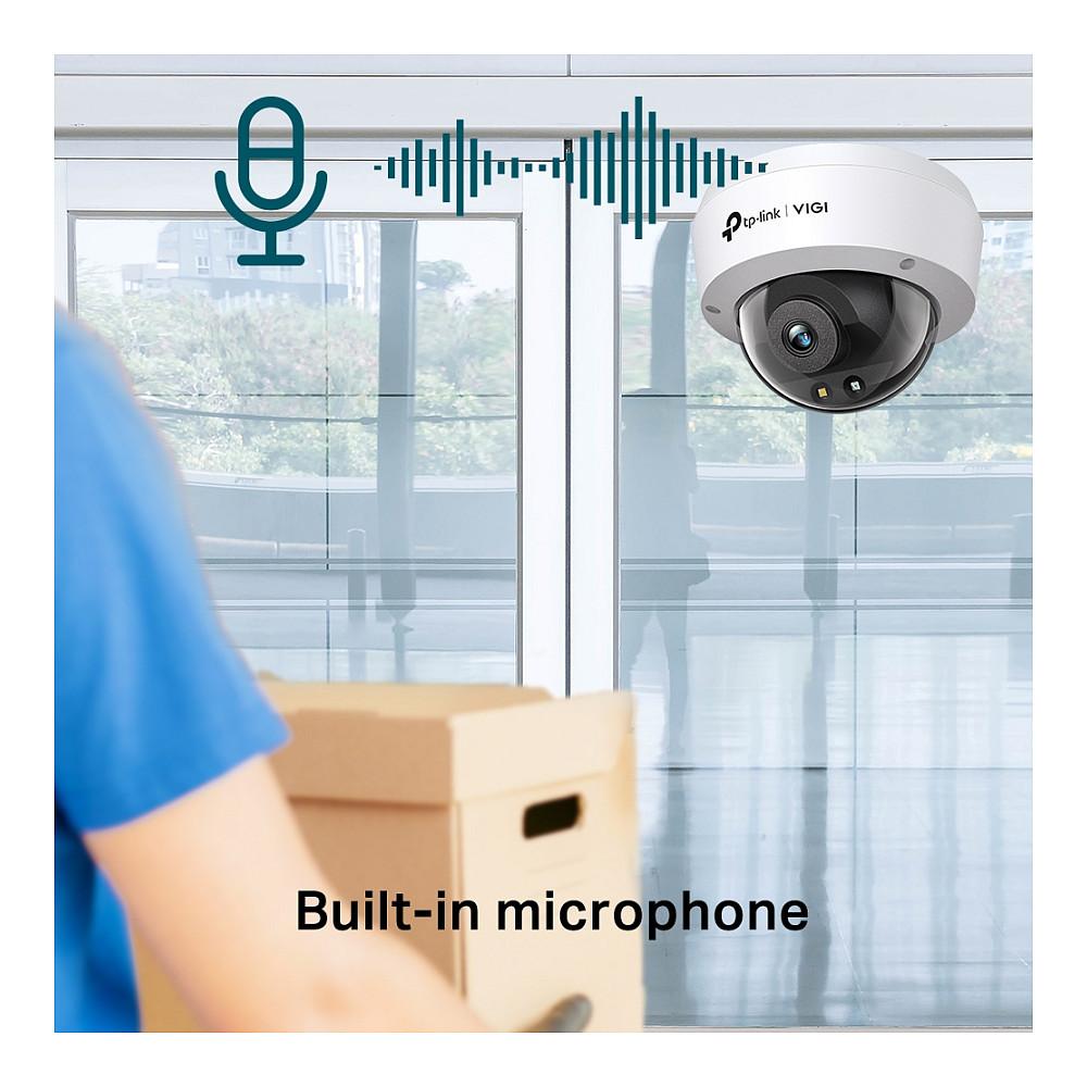 TP-Link VIGI C240, Kamera IP Dome, 4MP, 2.8mm, Full-Color 24/7, PoE, IP67, IK10 – Bardhë/Zezë - 7