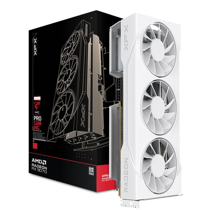 Kartelë Grafike AMD Radeon RX 9070 GRE / 12GB GDDR6 / 192-bit / XFX Triple Fan OC -Bardhë - 7