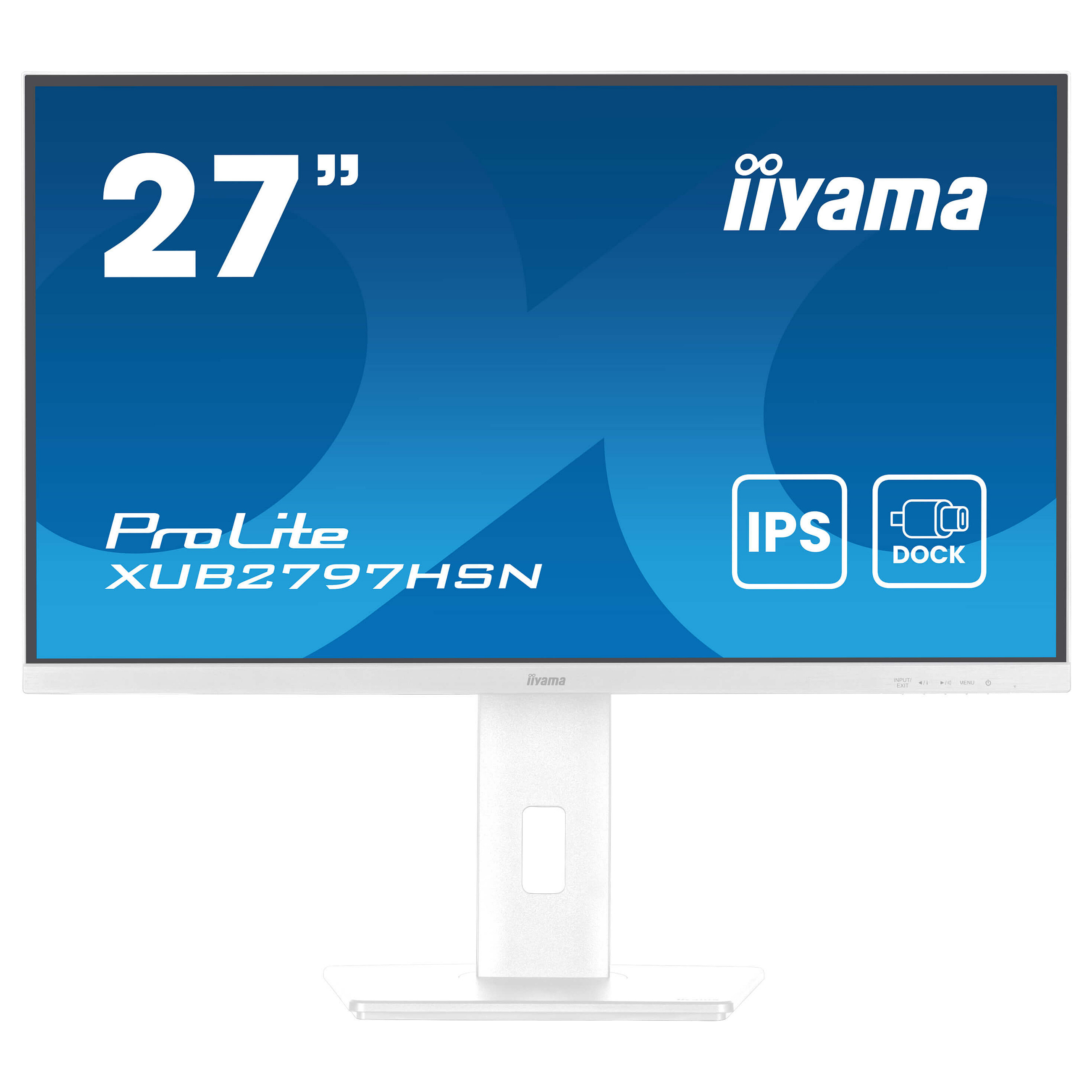 Monitor iiyama ProLite XUB2797HSN-W2 / 27" / Full HD IPS / 100Hz / 1ms / HDMI+USB-C+DisplayPort - Bardhë
