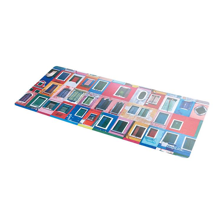 Mauspad LogiLink ID0167 / 3-në-1 / 305x130x1mm / Mikrofibër / Bazë kundër rrëshqitjes / Pastrues Ekrani – Shumëngjyrëshe