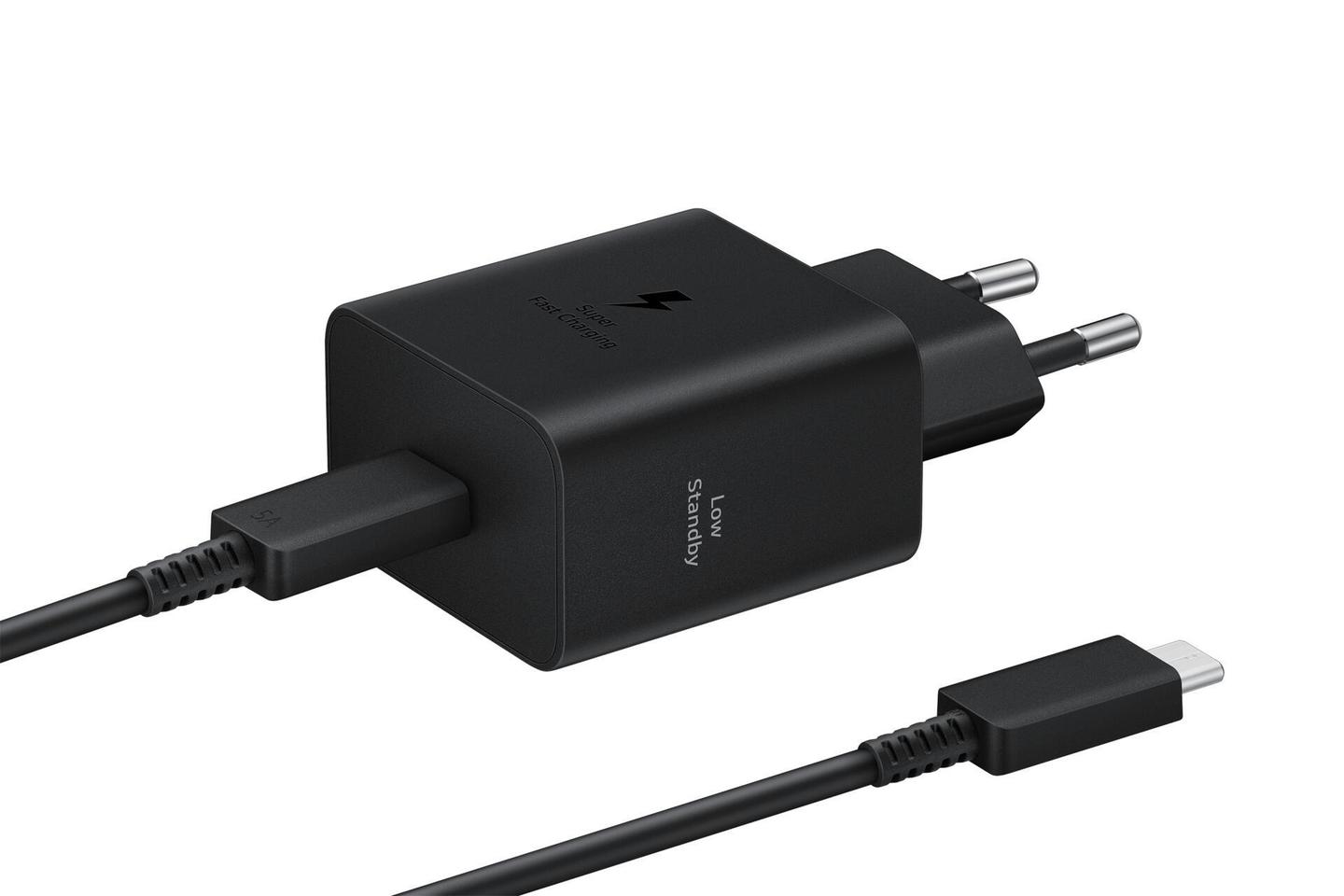 Karikues Samsung EP-T4511XBEGEU / 45W / USB-C / PD 3.0 / PPS / Super Fast Charging 2.0 / Kabllo USB-C 5A – Zezë - 3